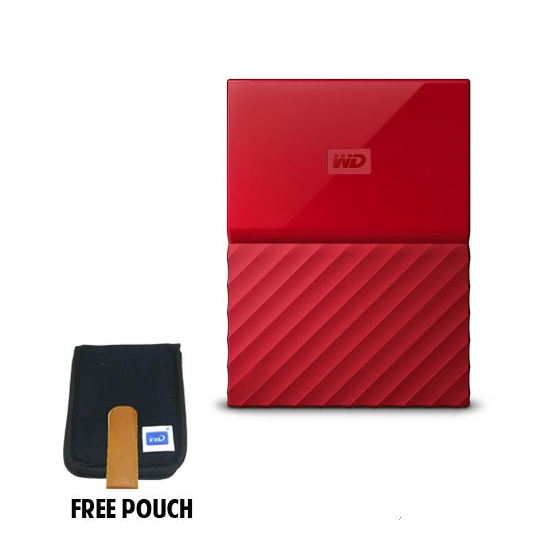Hardisk Eksternal WD My Passport Ultra Kapasitas 1TB Merah