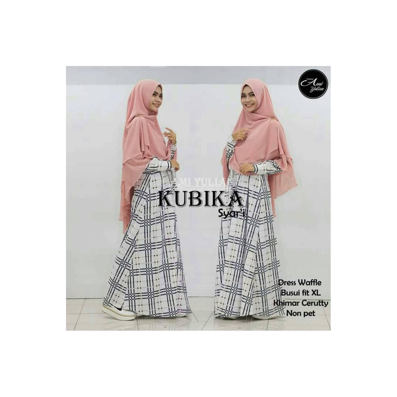 Gamis syari motif setelan pesta bahan wolfis Gamis wolf Diskon