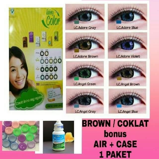 Softlens Mata Brown - Coklat SNI ( Lensa Mata ) BONUS cairan Softlens KEMENKES RI 21204310153