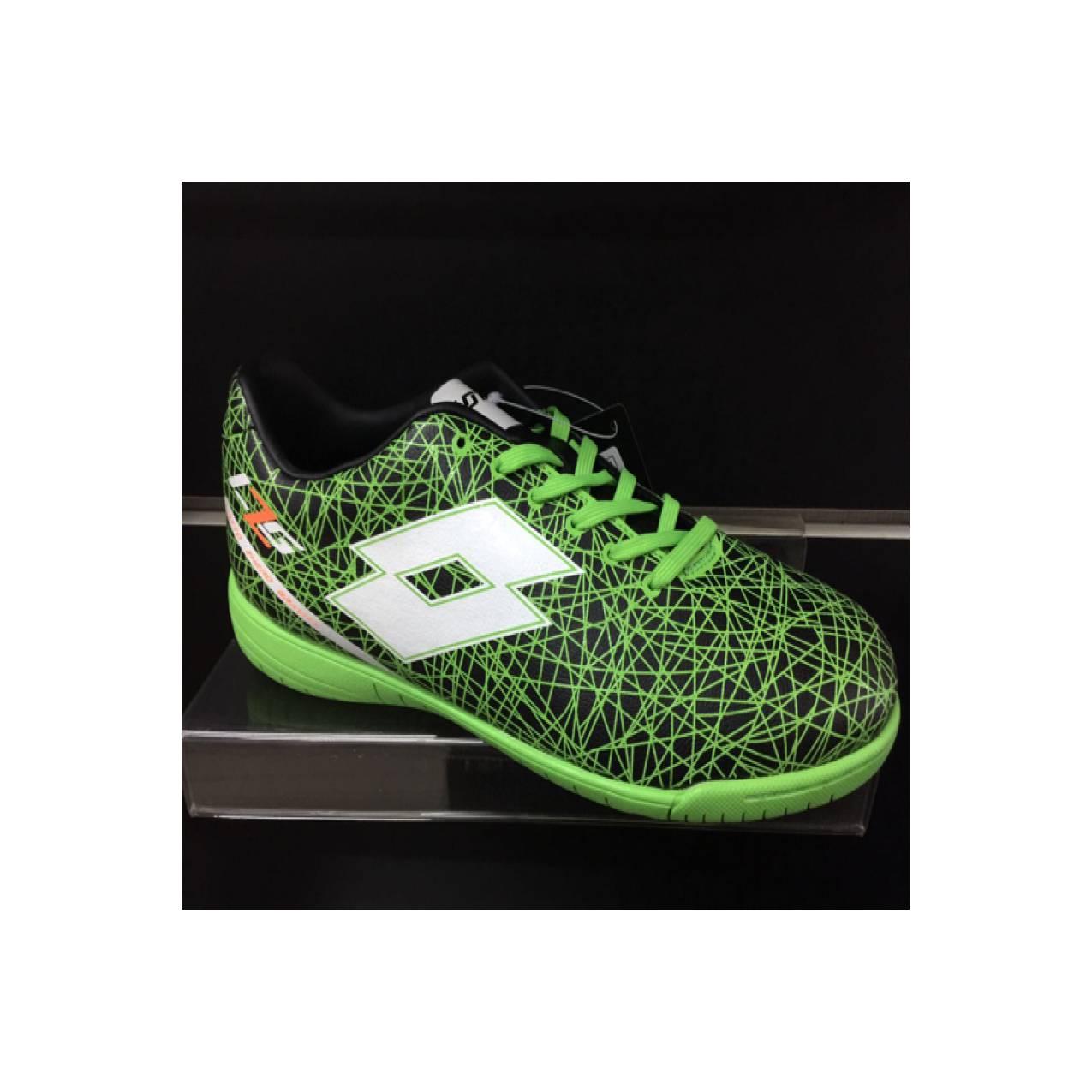 Sepatu futsal lotto original murah LZG VII ID black mint fl