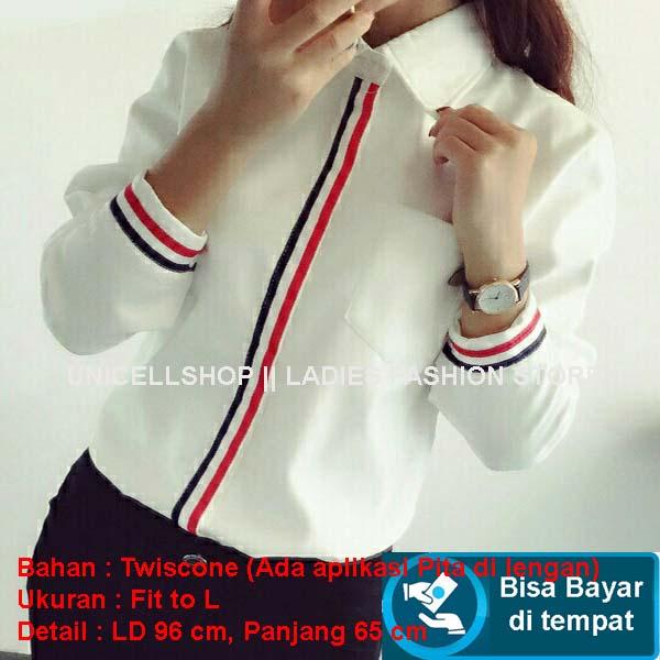 Kemeja Blouse Yemi Lengan Panjang/ Blouse Polos Cewek / Hem Kemeja Baju Wanita Fashion Bangkok / Blus Korean Style / Blouse Wanita Modern / Kemeja Murah Adem / Atasan Wanita / Hem Wanita / Tunik Wanita Polos SM (symous) - Putih Navy Hitam Kemeja Blouse Yemi Lengan Panjang/ Blouse Polos Cewek / Hem Kemeja Baju Wanita Fashion Bangkok / Blus Korean Style / Blouse Wanita Modern / Kemeja Murah Adem / Atasan Wanita / Hem Wanita / Tunik Wanita Polos SM (symous) - Putih Navy Hitam