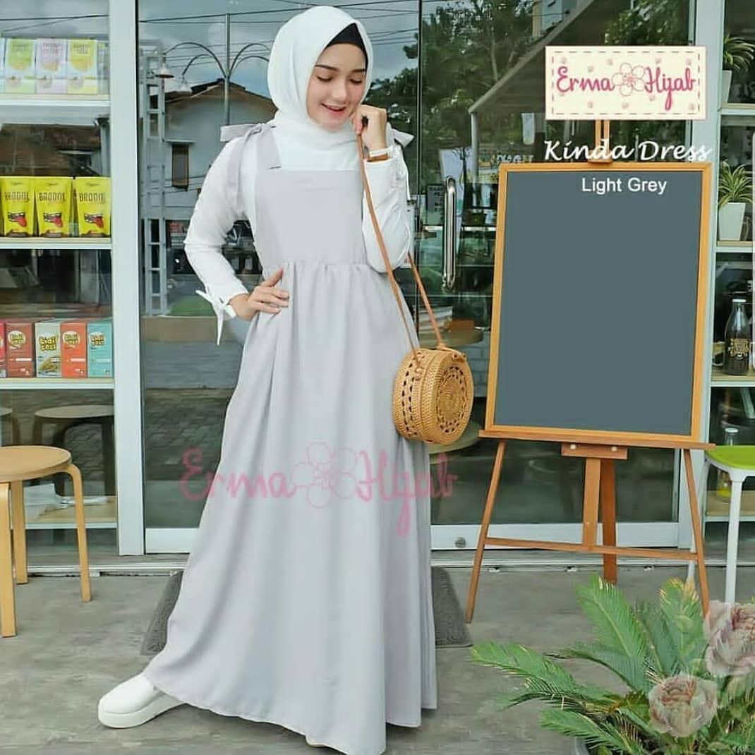 TOF PROMO Gamis Wanita Terbaru Gamis Syari Dress Wanita Muslim Murah KINDA DRESS