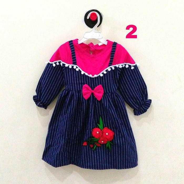 Dress Gamis Anak Bayi Perempuan / Cewek + Jilbab ( 1 - 2 th) All Size - baju gamis anak perempuan terbaru / baju gamis anak perempuan termurah / baju gamis anak perempuan berkualitas / baju anak / baju gamis / baju keren / baju muslim anak perempuan / baj