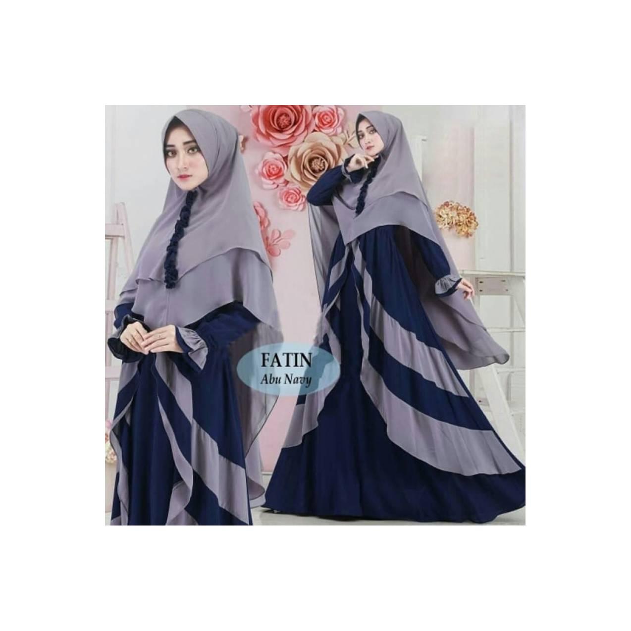 Gamis syari terbaru Fatin Abu Navy(konveksi,suplayer,murah)
