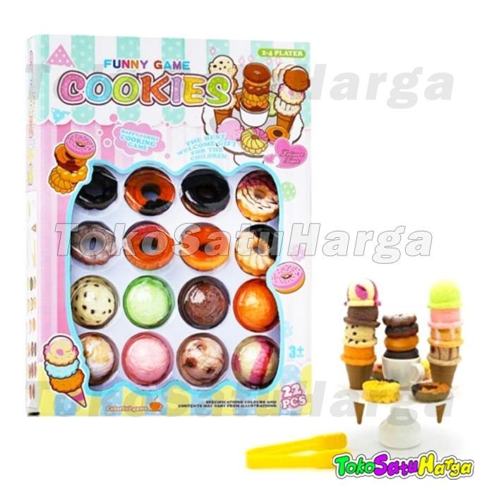 TSH Mainan Edukasi Anak Funny Game Cookies Ice Cream Tumpuk kue dan es
