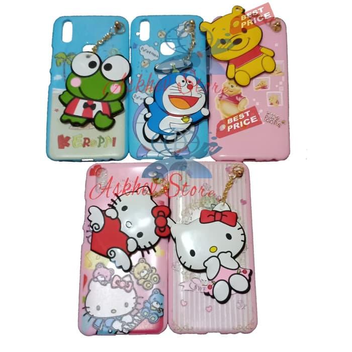 Case 4D karakter + Gantungan + Mirror Compatible For Vivo V9 3D boneka