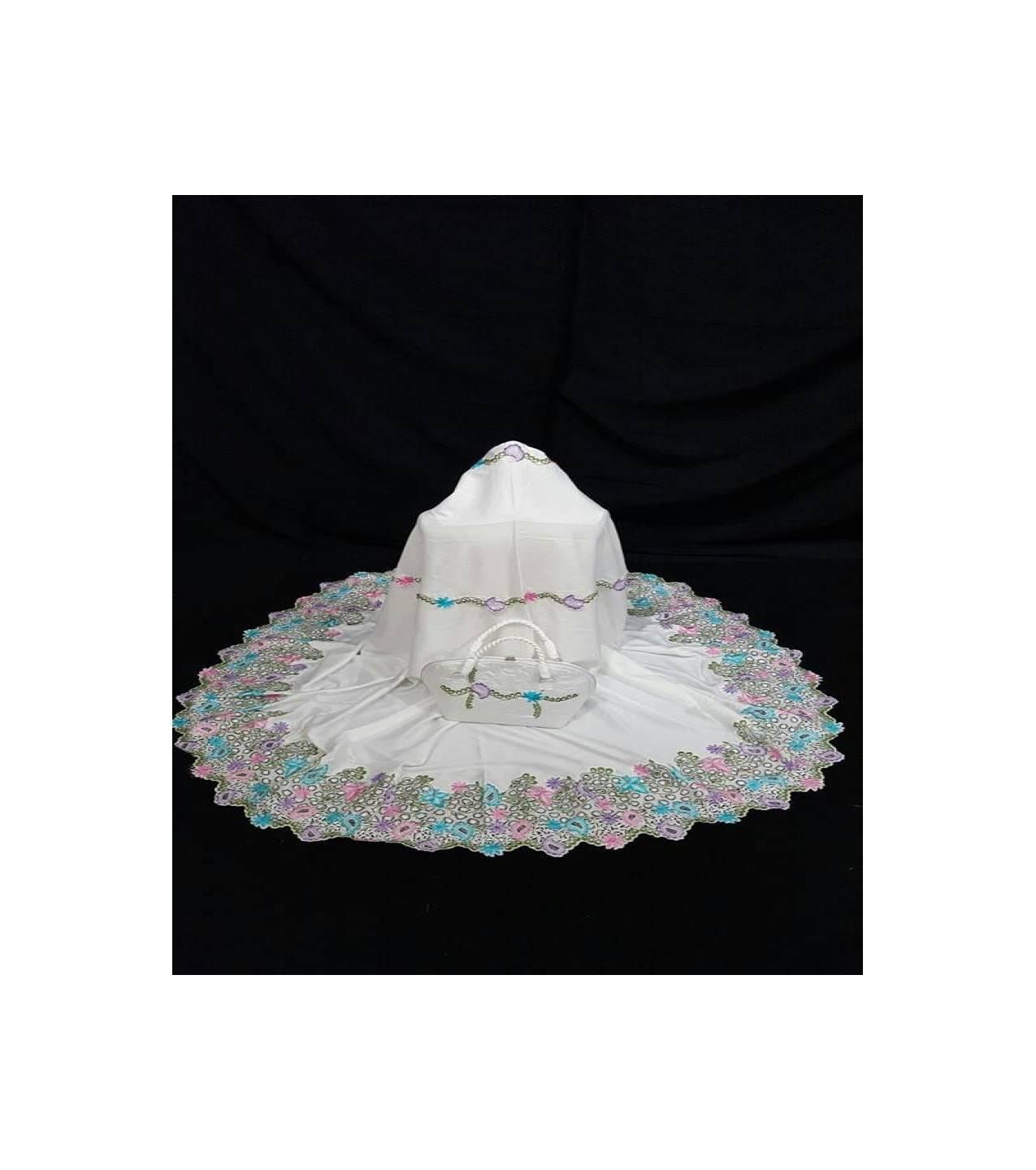 BMA - DISKON MUKENA DEWASA SUTRA SATIN PUTIH BORDIR WARNA PASTEL