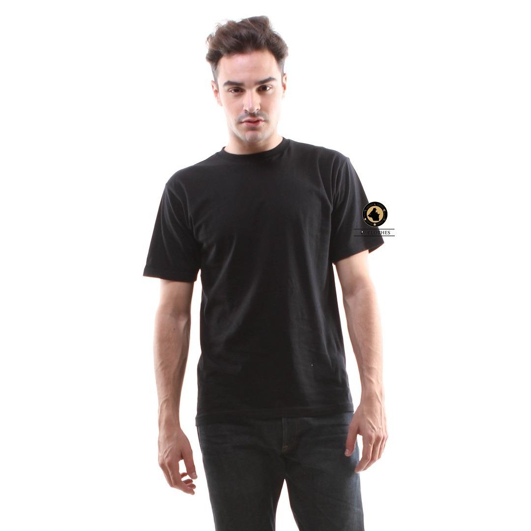 KAOS POLOS COTTON COMBED PREMIUM BANDUNG PRIA WANITA DEWASA BLACK SOLID