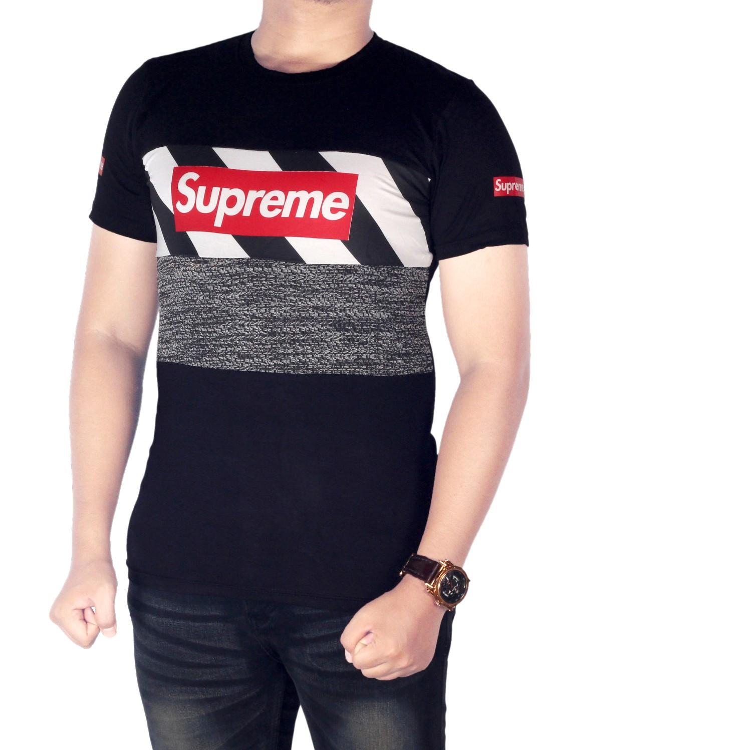 Dgm_Fashion1 Baju Kaos Distro Supreme Lengan Pendek Murah/Kaos Men/T-Shirt Man/Kaos Polos/Kaos Distro/Kaos Casual/Kaos Polo/Kaos Combet/Baju Kaos Pria/Kaos Young Lex/Kaos Long Line/Kaos Baseball IS 5650