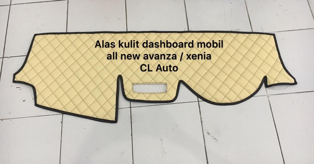 alas pelindung dashboard bahan kulit untuk mobil daihatsu all new xenia / cover dashbor kulit daihatsu all new xenia / tatakan dasbod kulit mobil daihatsu all new xenia warna cream