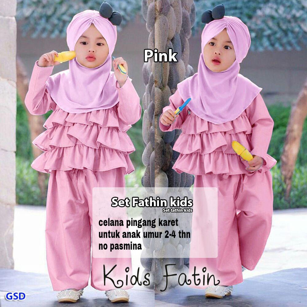 NCR-Baju Setelan Anak Cewek/ Setelan Muslim Anak Cewek/ Set Fathin Kids/ Set Thatin