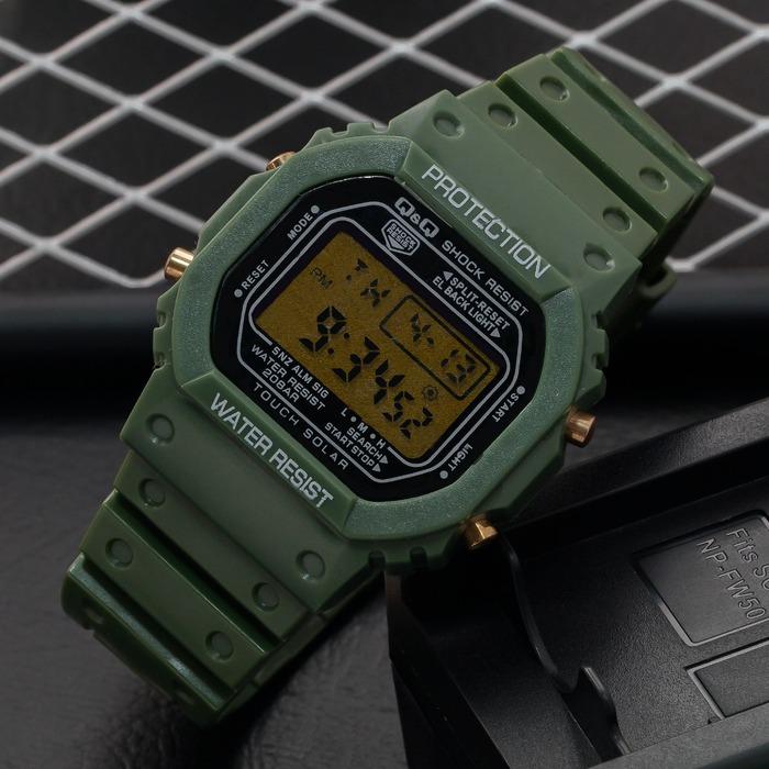 JAM TANGAN DIGITAL ABG/PRIA Q&Q WATERESISTAN/ANTI AIR STRAP RUBBER