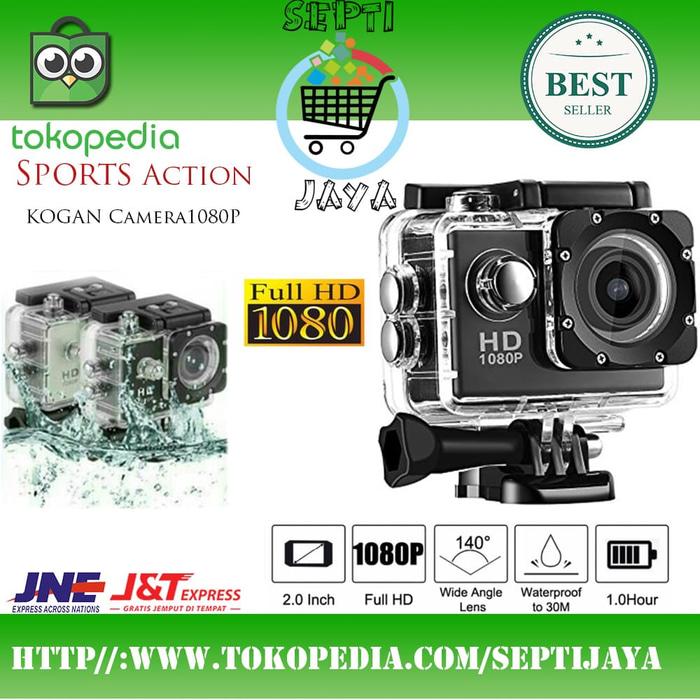 Sportcam Kogan Kamera Action HD 1080P Anti Air kedalaman 30 Meter Ori Terlaris di Lazada