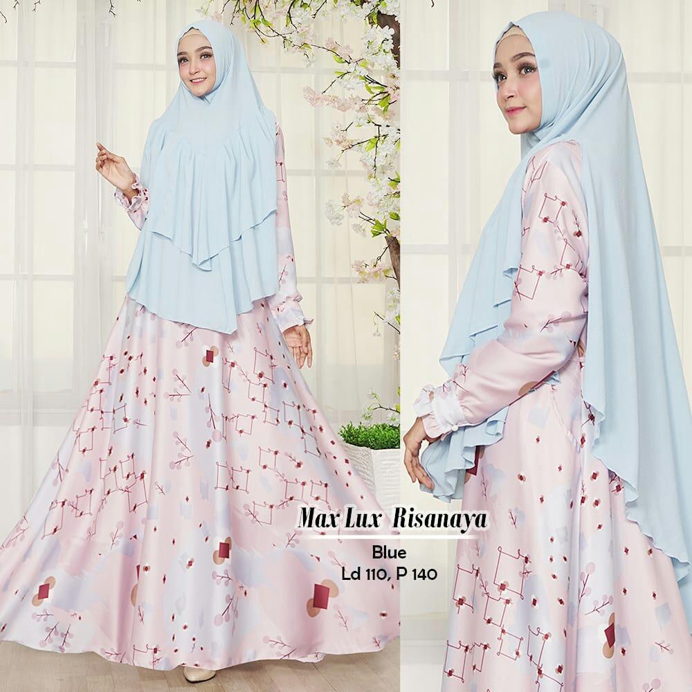 Humaira99 Baju Gamis Syari Muslim Wanita Busui LongDress Muslimah Maxmara Risanaya