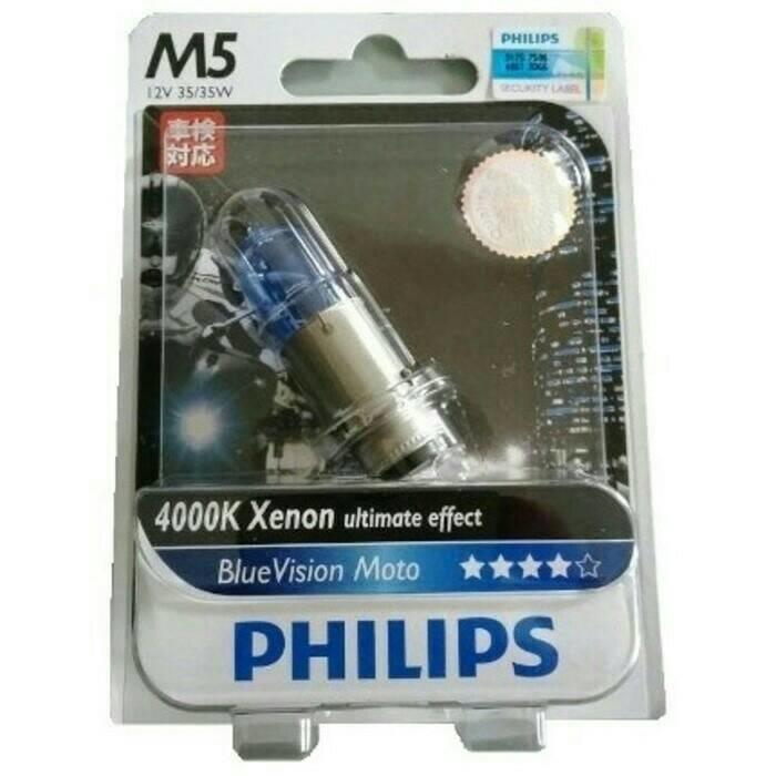 Lampu Motor Philips Blue Vision M5 K3 35/35Watt Lebih Terang & Fokus