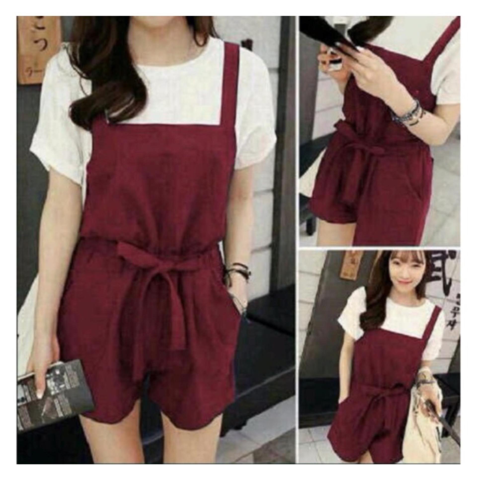F Fashion Jumpsuit Wanita Jeremi + Gratis Kaos / Jamsuit Wanita / Jamsuit / Setelan Wanita / Celana Panjang Wanita / Baju Setelan