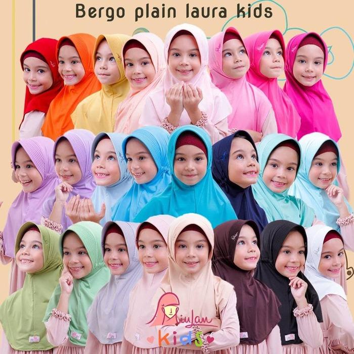 MiuLan Bergo Hijab/Jilbab Anak/Hijab Anak/Kerudung Anak/Mukena Anak/Baju Muslim Anak/Jilbab Bergo Anak
