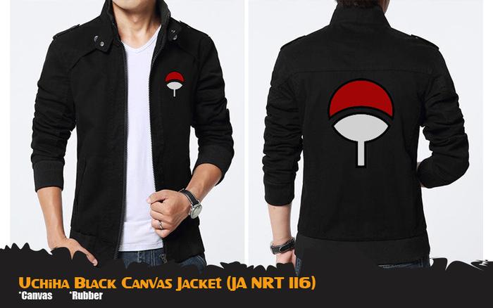 Jaket Jas Canvas Uchiha Anime Naruto Best Seller