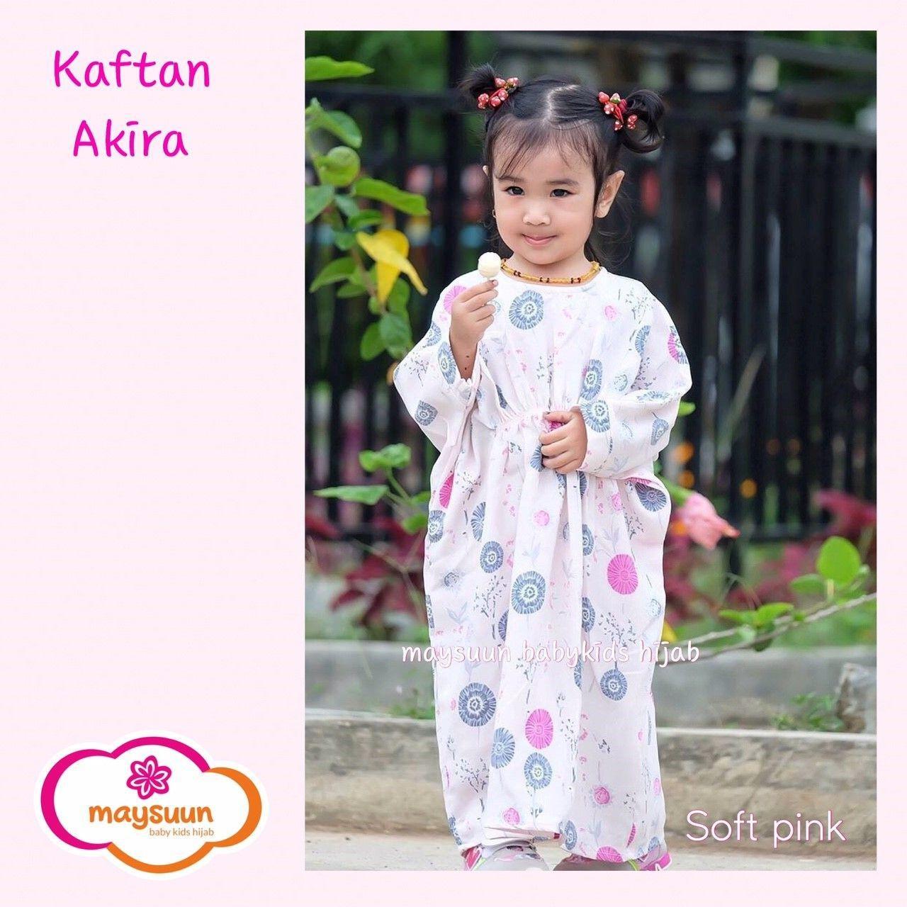Fairuz Hijab, TERMURAH !!, Kaftan Anak Cewek Terbaru, Baju Muslim Anak Perempuan Lucu, Busana Muslim Anak Modern Warna Soft Pink