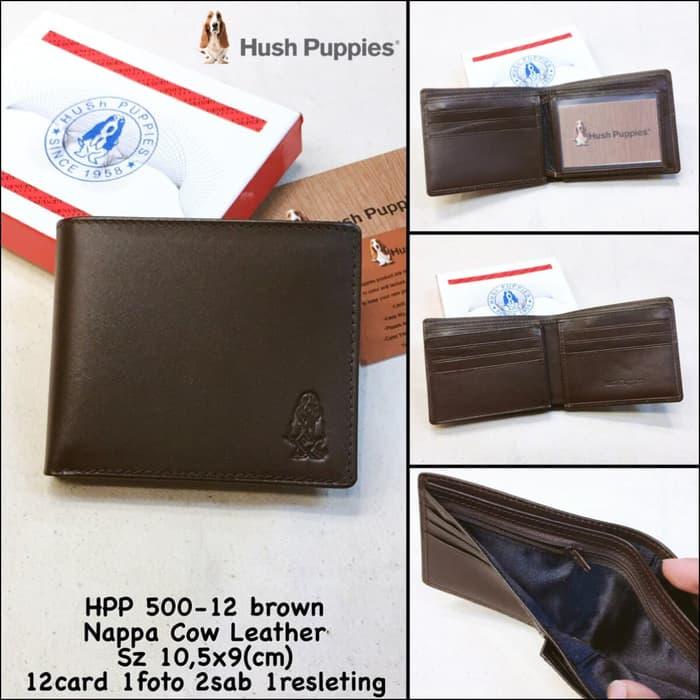 Best Top Seller!! Promo Dompet Pria Hush Puppies 500-12 Brown Super Premium Dompet Kulit - ready stock