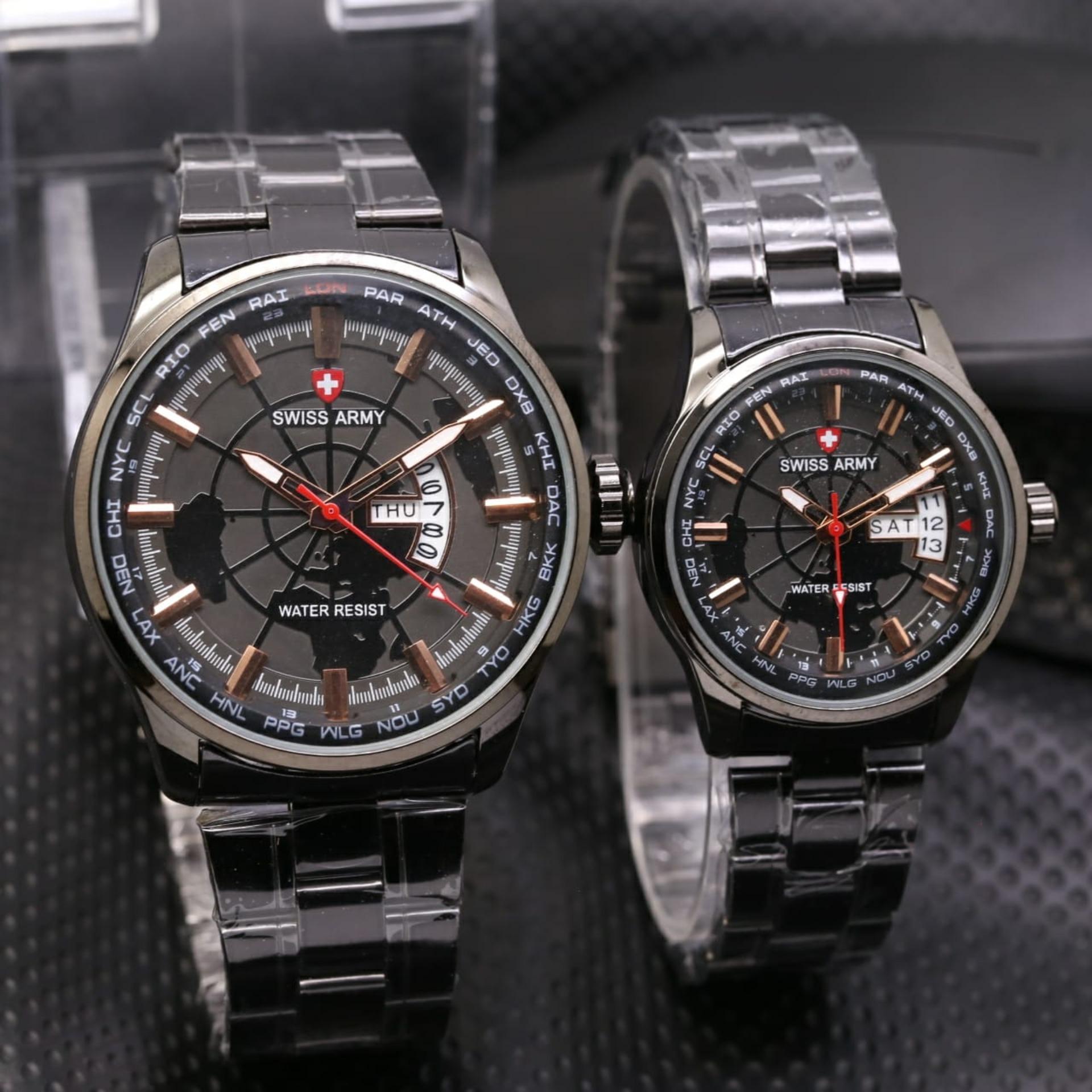 Swiss Army SA5099M New Limited Edition - Jam Tangan Couple - Stainlesstell Strap