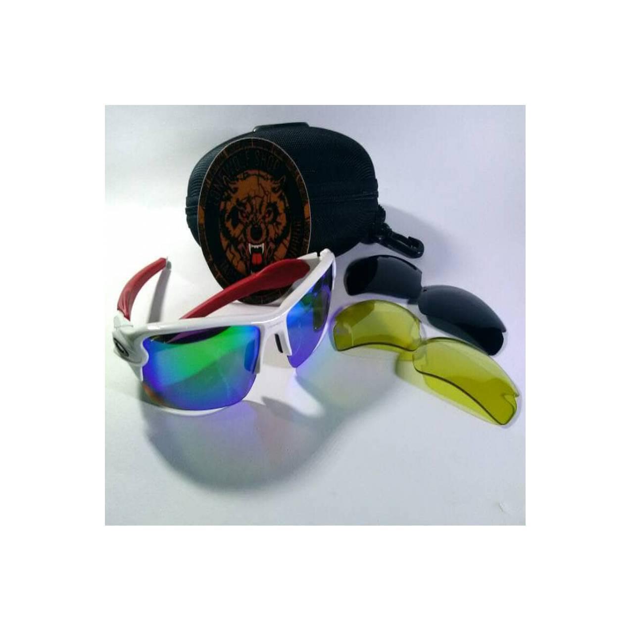 Kacamata Oakley FLAK Versi 2.0 (Frame Putih Merah)