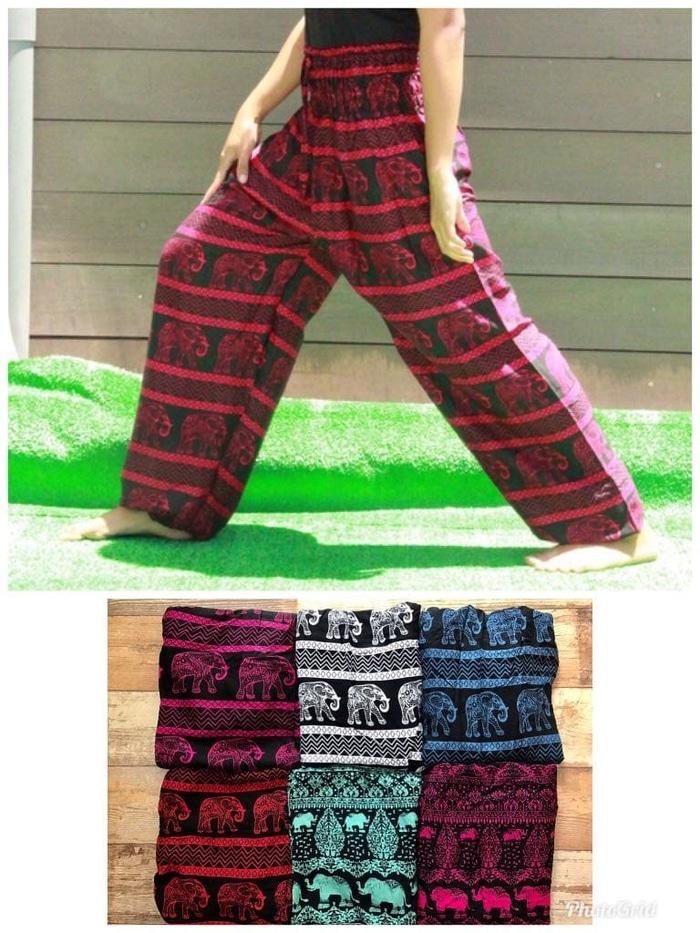 Celana Harem / Celana Motif Gajah Besar New Colour