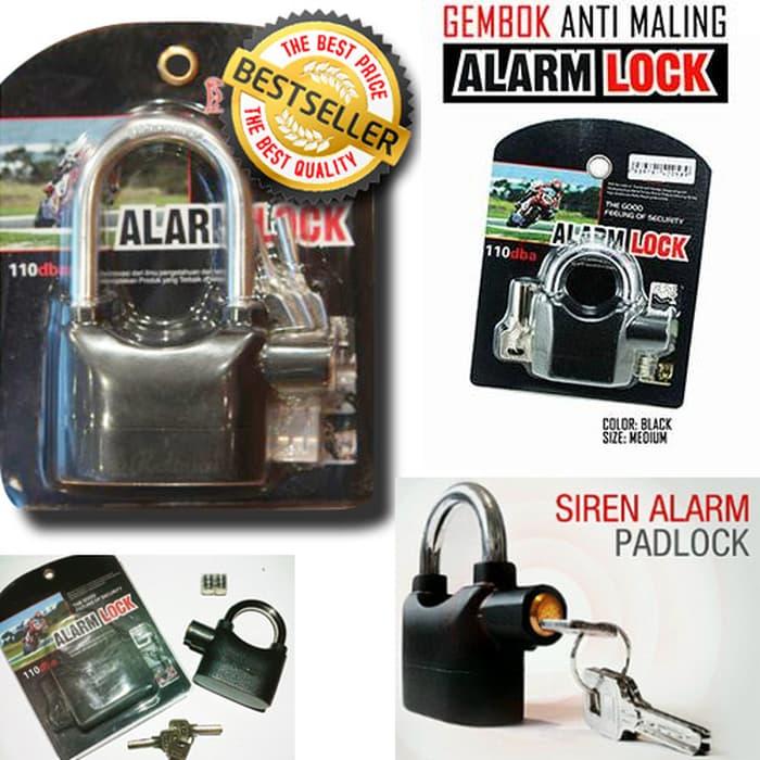 kunci gembok cakram Ban motor gembok Alarm padlock getar Ring Pendek