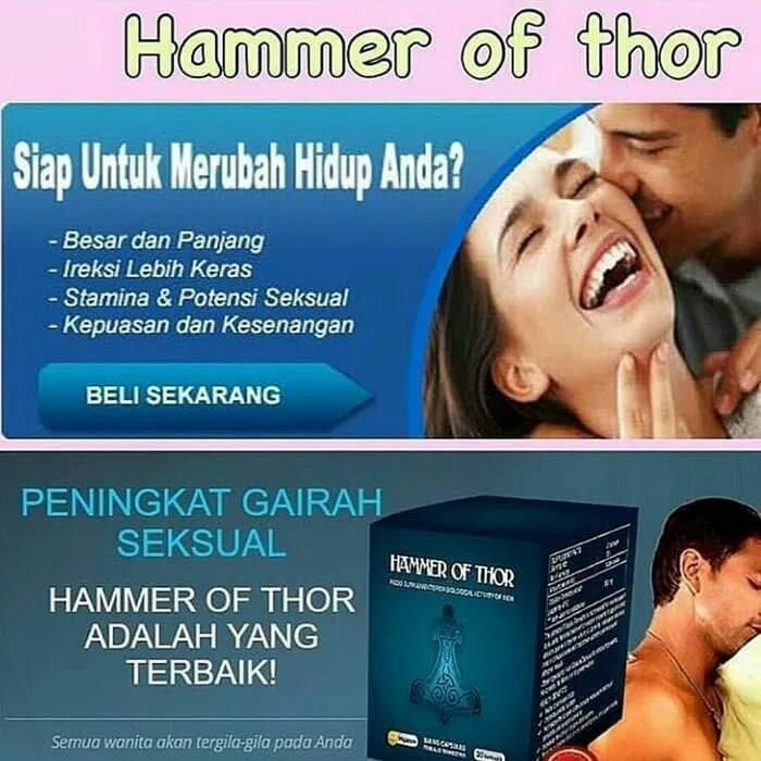 TOP PRODUCT HAMMER_OF_THOR ITALY 30 KAPSUL Obat_Pembesar_Penis Suplemen_Vitalitas Pria_Kuat Tahan Lama , SEDIA JUGA (vimax_titan_gel_perangsang_wanita_erogan_forex_penirum_viagra_cialis_vitamale_klg)