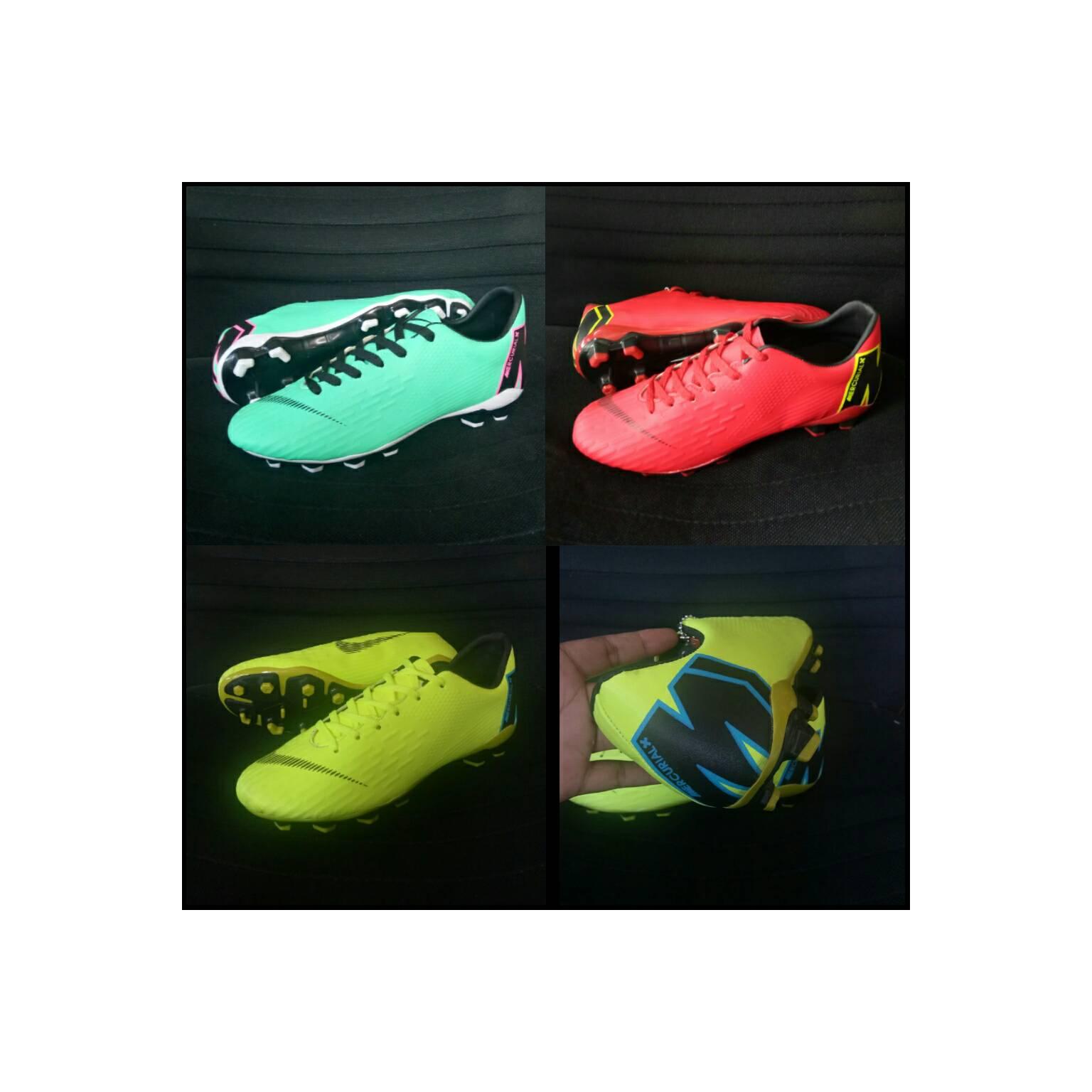 sepatu bola nike mercurial x seri ronaldo orange black