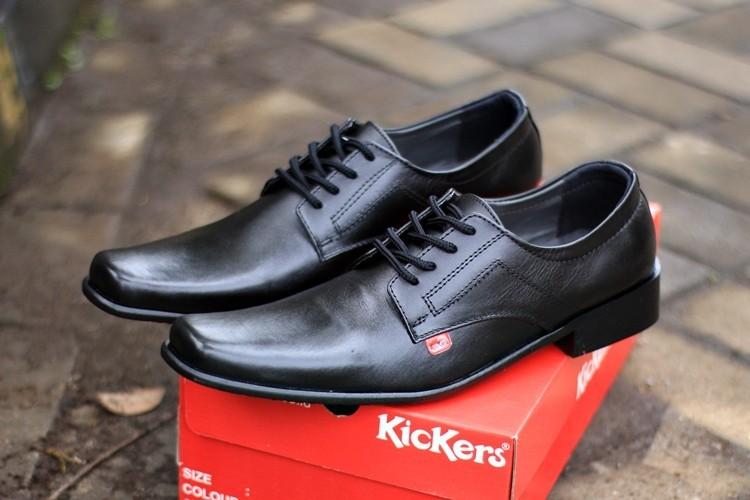 Kickers - Sepatu Pantofel Kulit Asli Pria Santai Casual Asli Formal Dinas Kantor