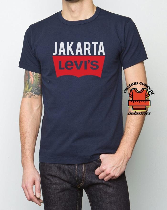 T-Shirt Kaos Jakarta Levis- Cotton Combed 20S 30S Unisex
