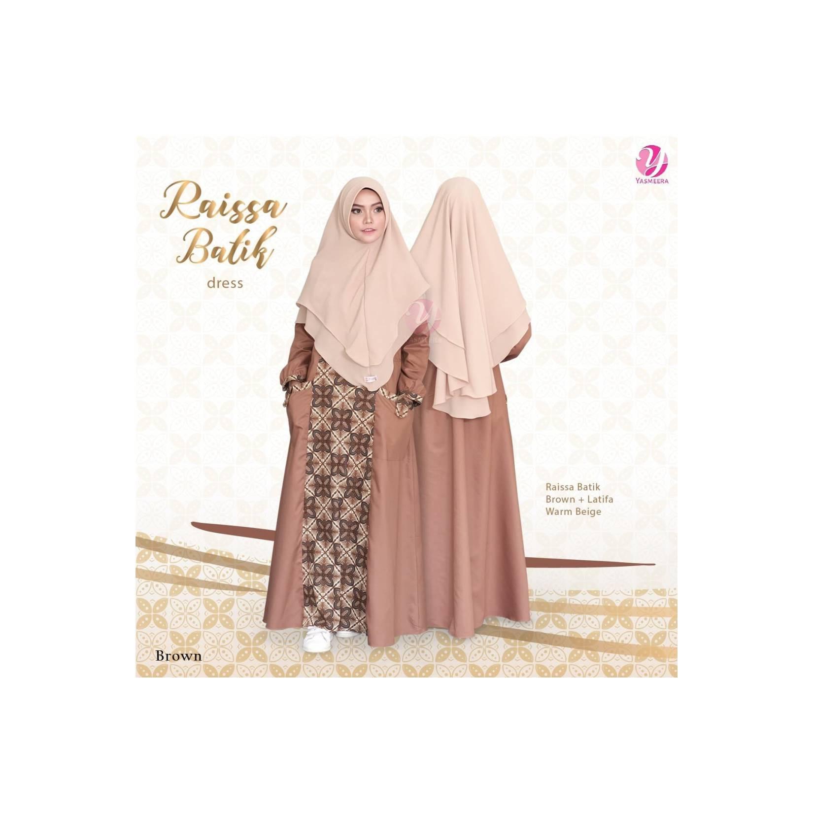 TOP BEST SELLER Gamis Yasmeera Raissa Batik Brown baju muslim wanita