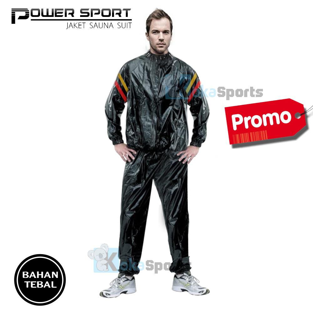 Sport Sauna Suit Baju Sauna Jaket Sauna Pembakar Lemak Promo - Hitam
