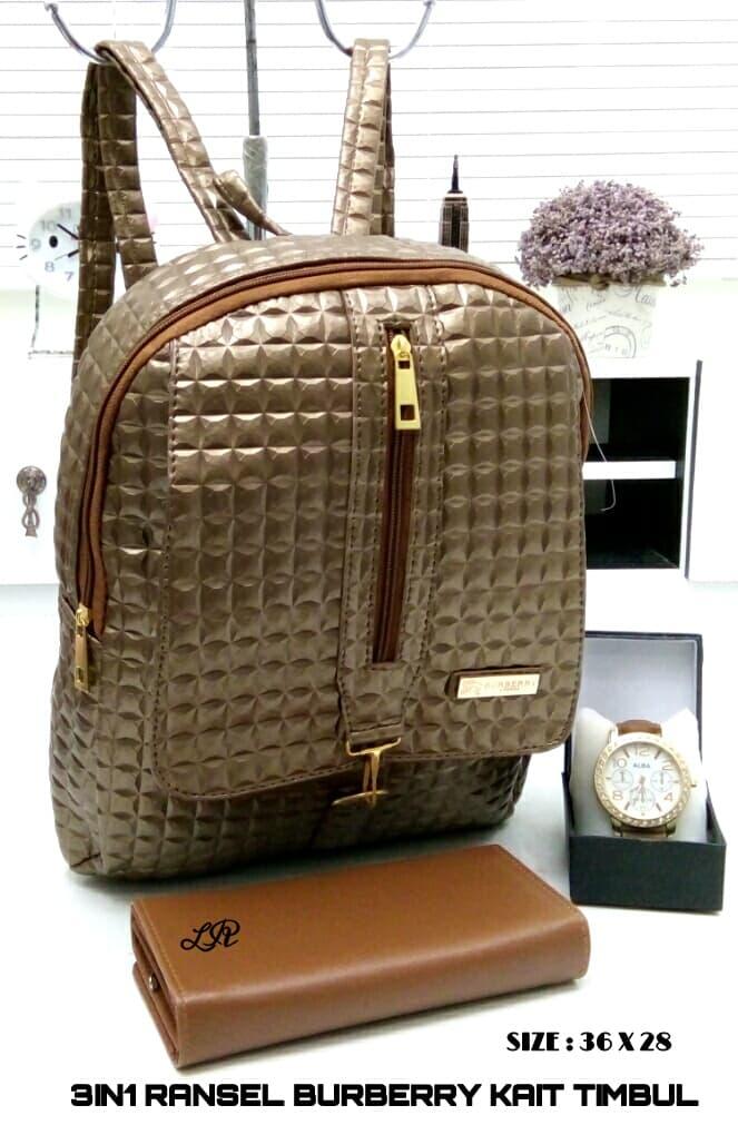HARGA DISKON!!! 3in1 Ransel Burberry Kait Timbul tas - sdK0Vl