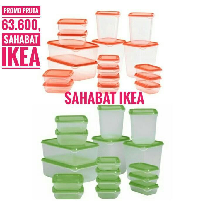 IKEA PRUTA Set 17 pcs Original - Hijau