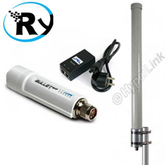 TERMURAH - Paket Ubiquiti Bullet M2HP + Adaptor 24V 1A + L-Com