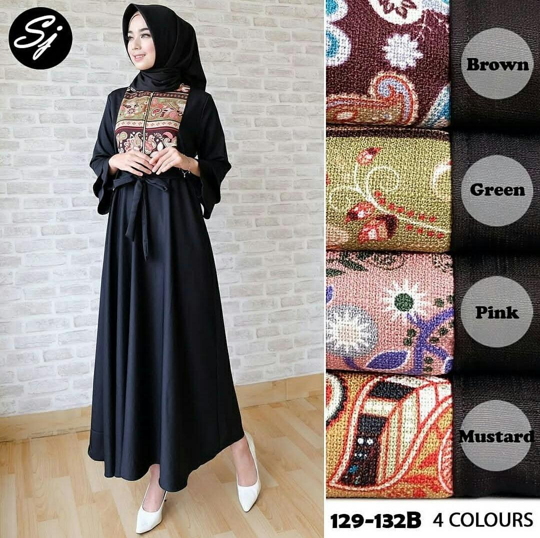 Gamis terbaru motif songket