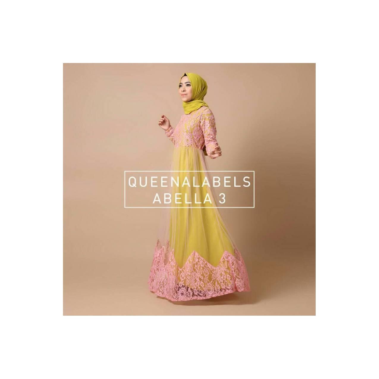 Gamis Brokat Tule mewah plus pashmina Premium butik