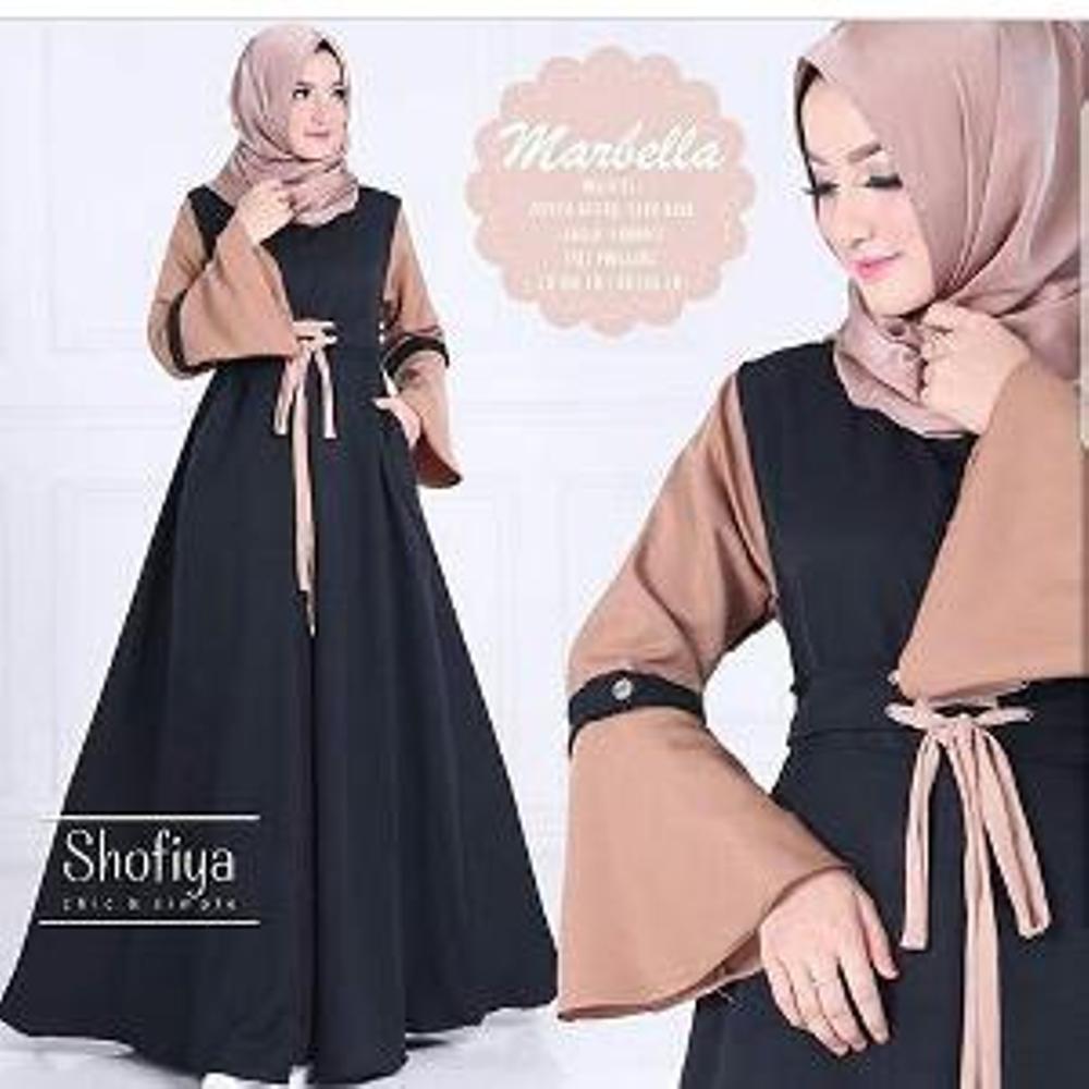 BAJU MUSLIM GAMIS SYARI WARNA PUTIH GAUN FASHION MURAH PEREMPUAN JUMBO POLOS