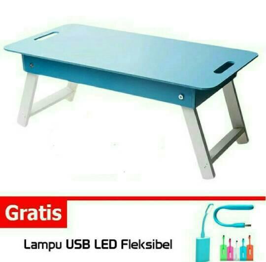 Meja lipat anak / laptop/ lesehan / belajar / ngaji / makan / baca @ meja belajar anak lipat karakter kayu lampu minimalis perempuan kecil