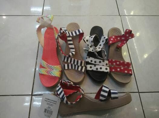 ASLI!!! Crocs Leigh Graphic Wedge ( Grapic Wedges ) - ll8H5q