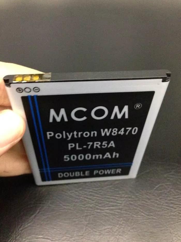 MCOM Baterai Batre Polytron W8470 Wizard Quadra HD PL-7R5A 5000Mah Double Power Battery