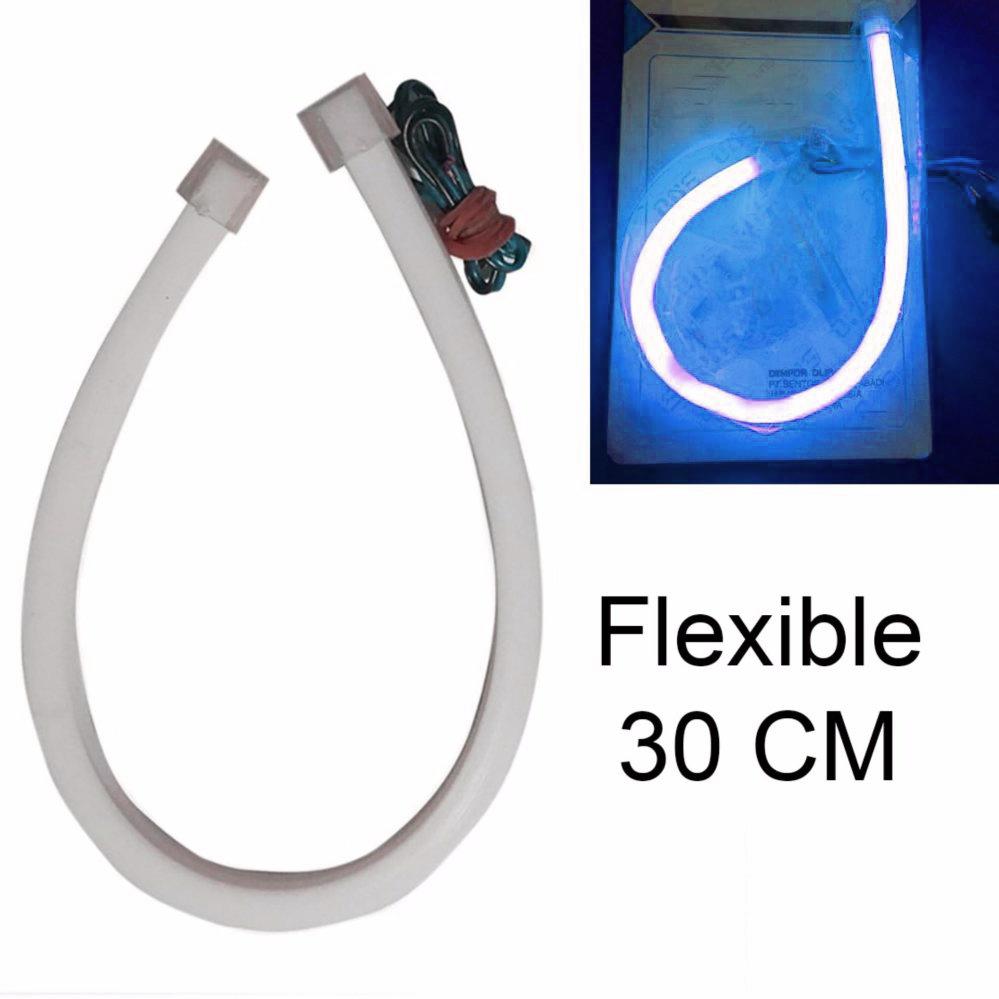 LED DRL Alis Tipe:30CM / LED Alis Mobil & Motor Lentur dan Flexible Mudah Di bentuk - Blue Ice
