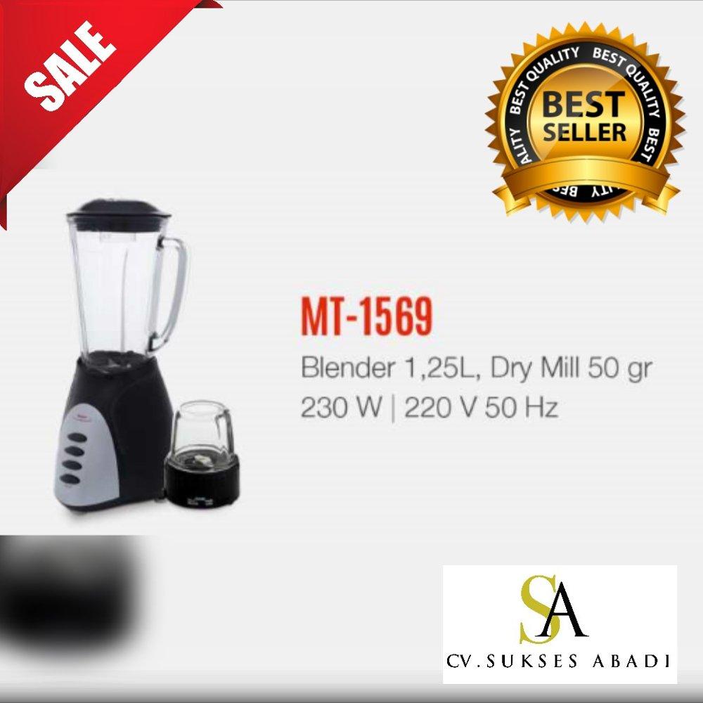 Maspion MT-1569 Blender Clear Glass Container 1.25 Liter 2in1