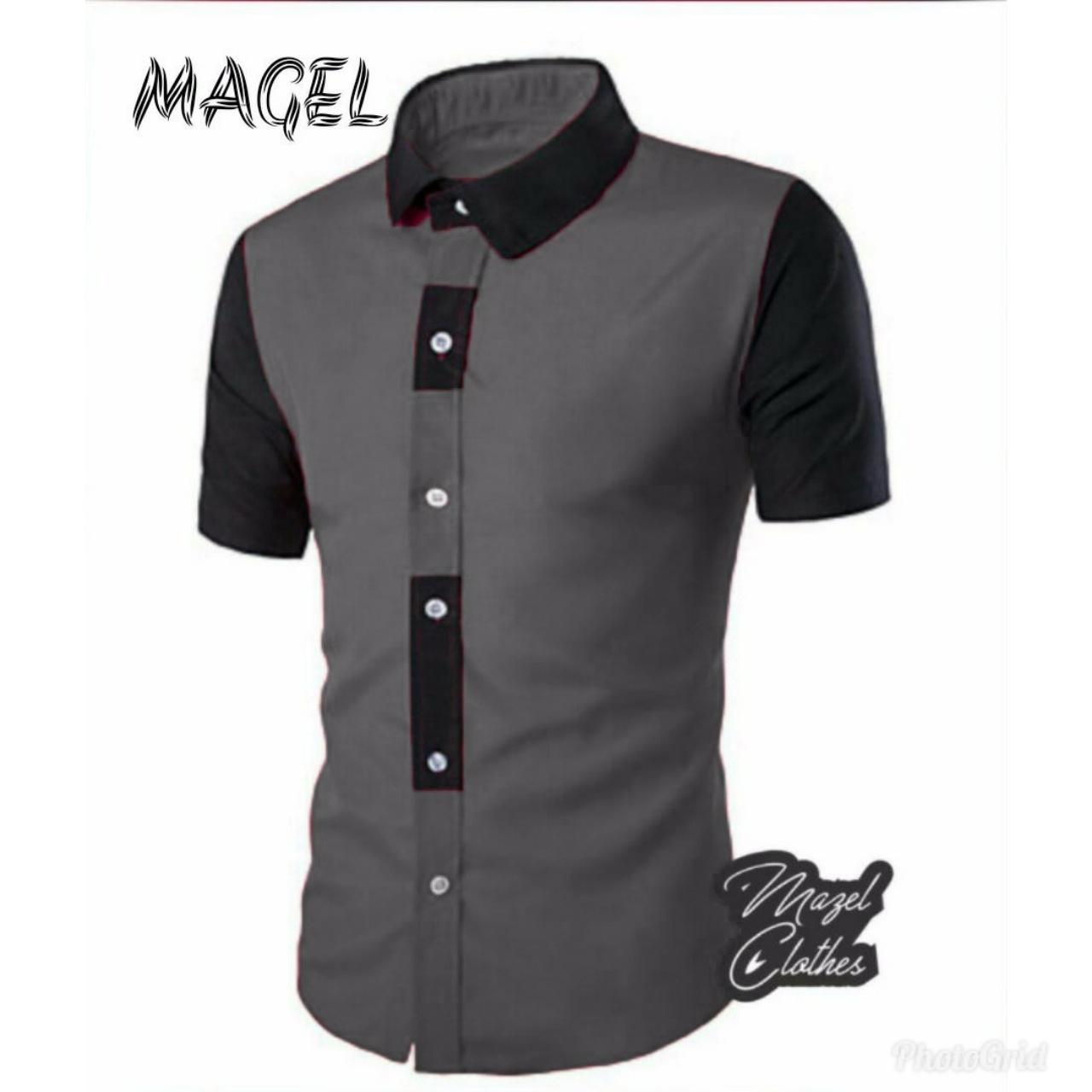 Alasxyashop Kemeja Pria Lengan Pendek Mage / Kemeja Casual Pria / Kemeja Formal Pria / Kemeja Polos / Kemeja Cowok / Kemeja DIstro / Kemeja Muslim / Kemeja Flanel / Kemeja Batik / Hem Pria / Kem Pria / Kemeja Kantor / Kemeja Santai