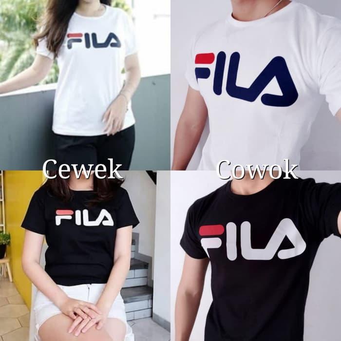 Kaos / T-Shirt / kaos Oblong / Kaos Distro / Kaos Polos Pria Terbaru Modern Katun Combed 30s Fila (bisa request gambar)