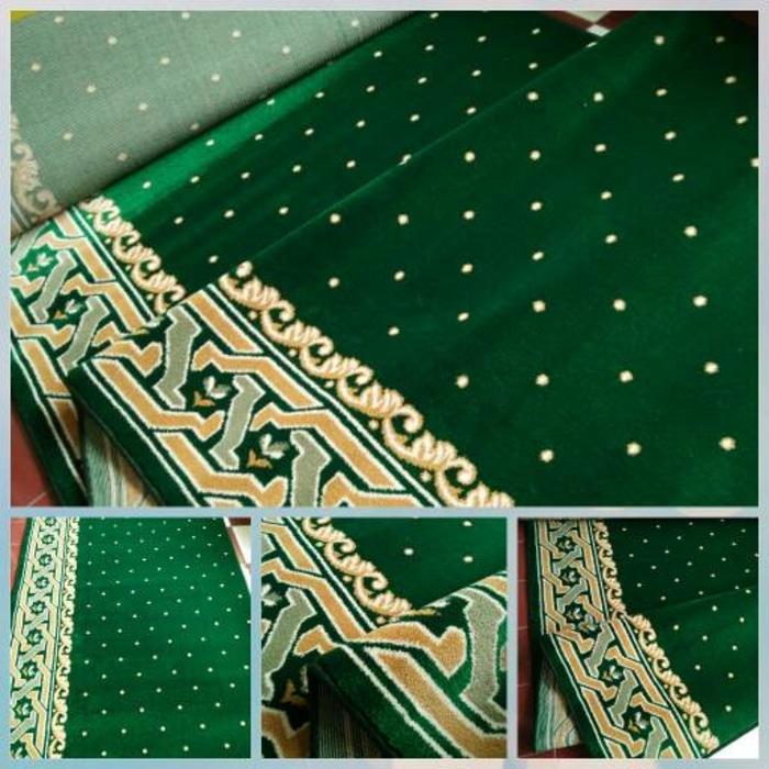 PROMO Karpet Masjid Mewah Iranshahr Hijau Bintik 120x600 cm TERBARU