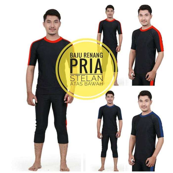 HARGA SPESIAL!!! ukuran M-XL Baju renang laki-laki pria dewasa diving panjang - BjYoc3