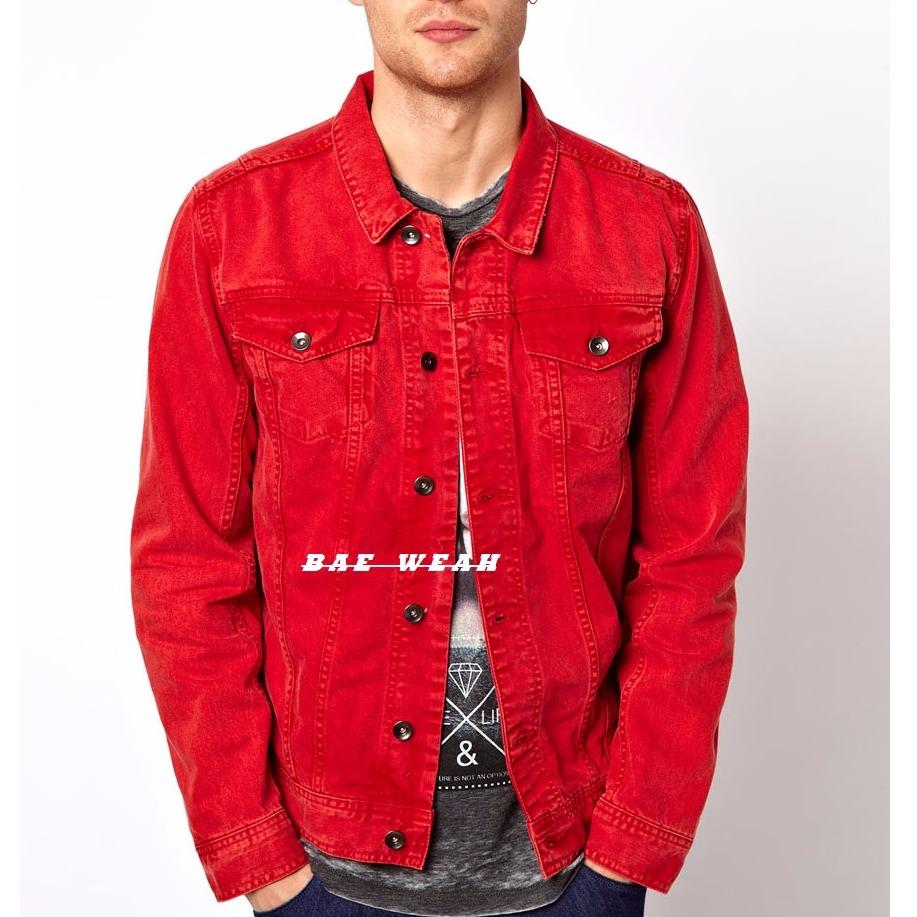 HOT ITEM Denim Jacket Men,s - Jaket Denim Pria Original POPTASTIC